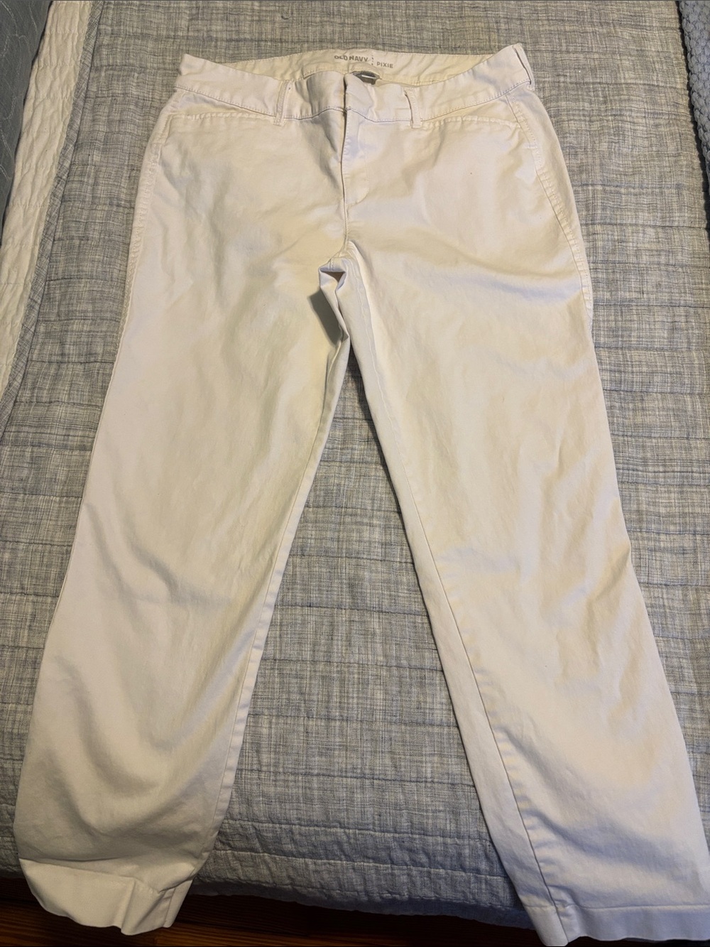Old Navy Women's White Straight Leg Pants